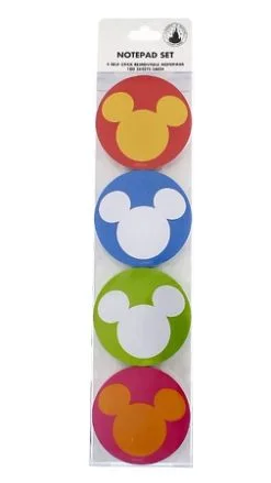 Disney Notepad Set - Mickey Mouse Square And Circle - 4 Piece Set