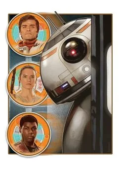 Disney Postcard - BB-8 And Friends - Star Wars