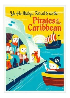 Disney Postcard - Yo Ho Set Sail - Pirates Of The Caribbean