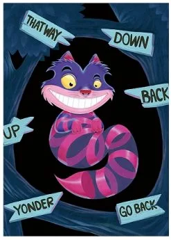 Disney Postcard - Not All There - Cheshire Cat - By Tercek