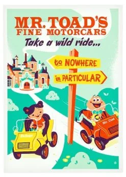 Disney Postcard - Take A Wild Ride - Mr.Toad - By Perillo