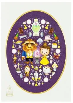 Disney Postcard - Truly Enchanted - Belle And Beast - By Maruyama